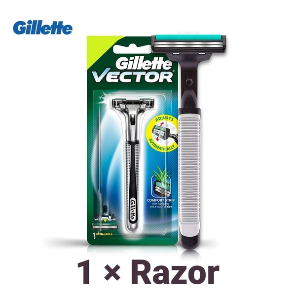 Gillette Vector Plus Manual Shaving Razor  1Rajor + 1Blade