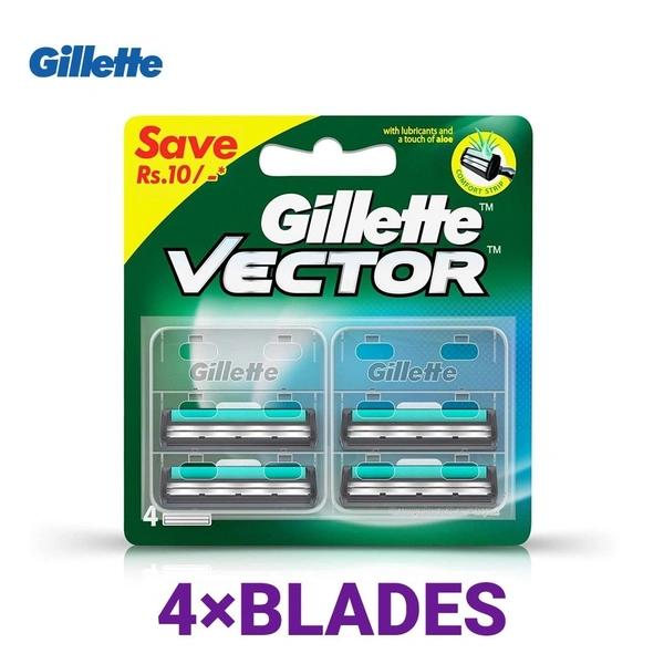 Gillette Vector Plus Cartridge Blade  4 Blades Pack