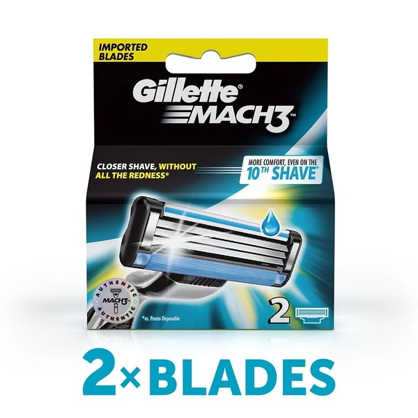 Gillette Mach3 Manual Razor Blade / Cartridge  2pcs Cartridge