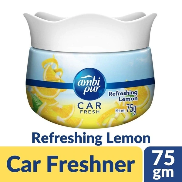 Ambi Pur Car Freshener Gel (Refreshing Lemon)  75gm Container