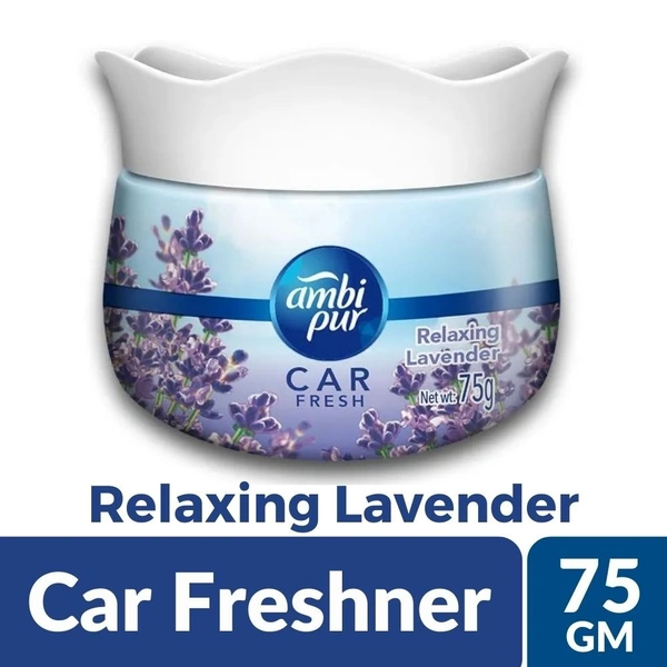 Ambi Pur Car Freshener Gel (Relaxing LAVENDER)  75gm Container