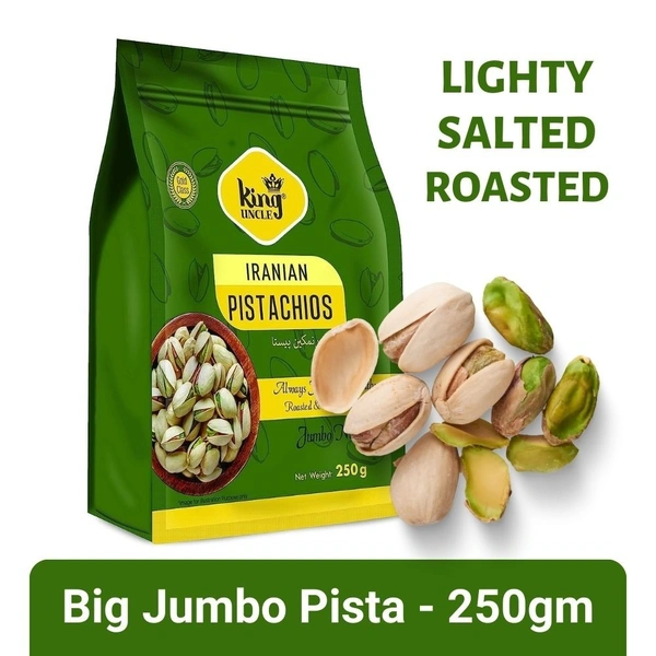 King Uncle Iranian Pistachios (Jumbo Nuts) Roasted Lightly Salted  250gm