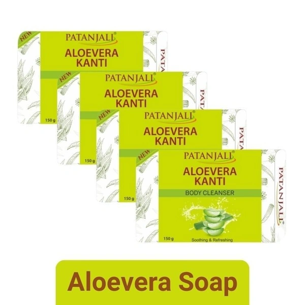 Patanjali Aloevera Bathing Bar  75gm (Pack of 4)