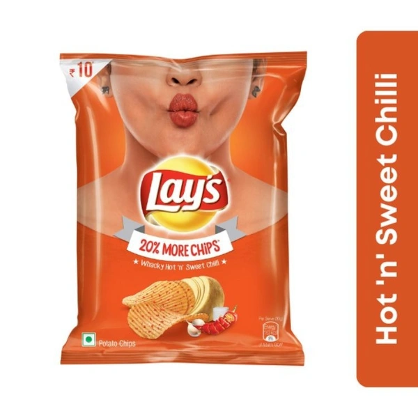 Lays Hot 'n' Sweet Chilli Potato Chips  52gm