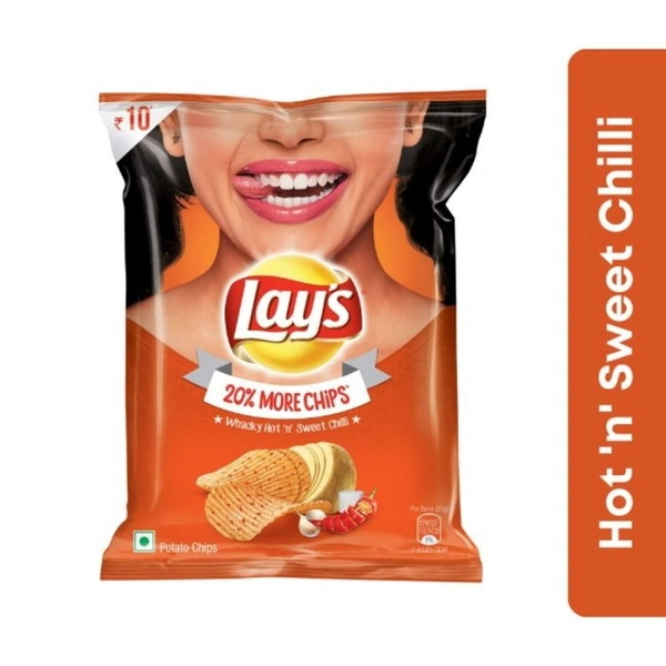 Lays Hot 'n' Sweet Chilli Potato Chips  24gm