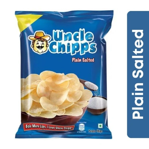 Uncle Chips Plain Salted Thin Potato Chips  50gm