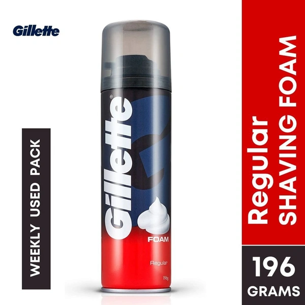 Gillette Classic REGULAR Shaving Foam  196gm Can