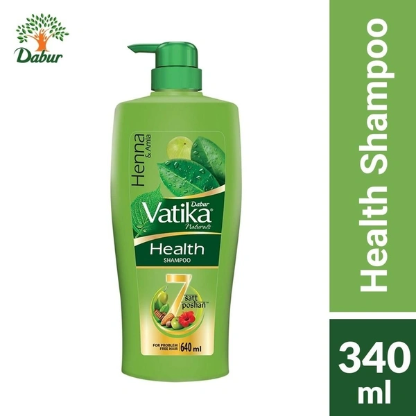 Vatika Health Heena & Amla Shampoo  340ml