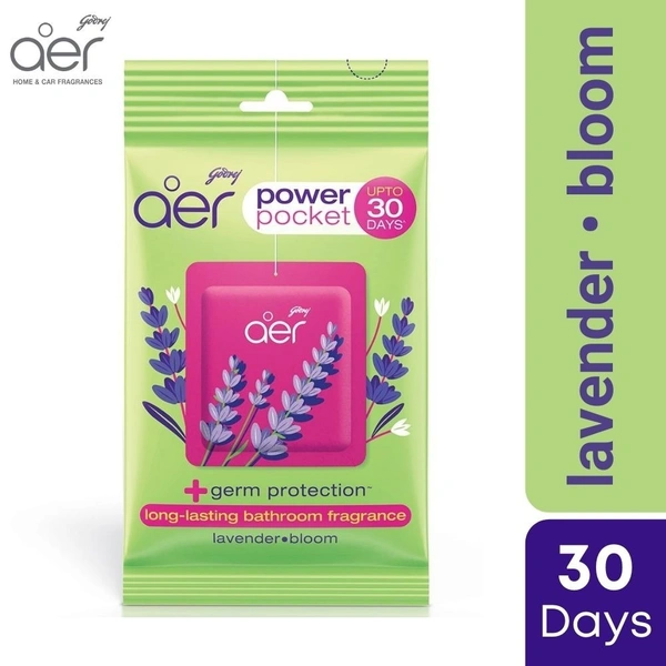 Godrej AER Pocket LAVENDER Bloom Bathroom Freshner  10gm