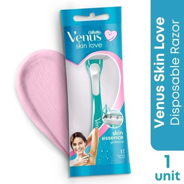 Gillette Women's Venus Skin Love Disposable Razor for Hair Removal  1pc Pack