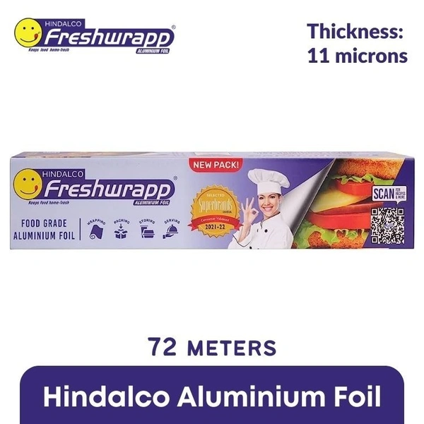 Freshwrapp Hindalco Aluminium Foil 11microns (Saver Pack)  72 Meters