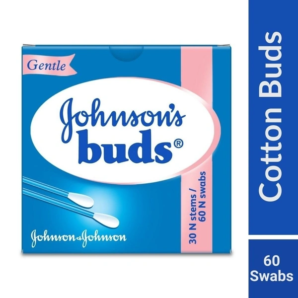 Johnsons Baby Cotton Ear Buds  (60 Swabs)