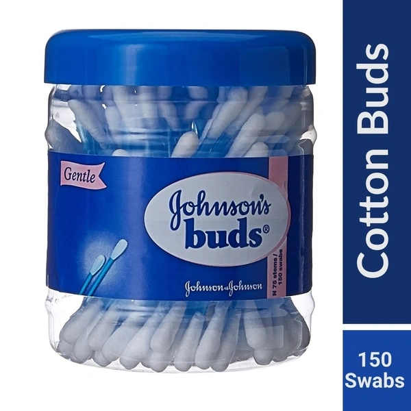 Johnsons Baby Cotton Ear Buds  (150 Swabs) Jar