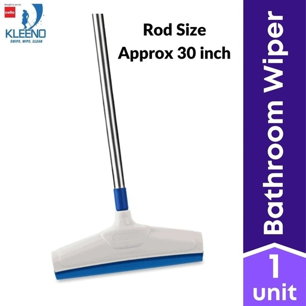 Cello Kleeno Standee Medium Bathroom Wiper (White Blue) (12in W x 3 ft H)  1pcs