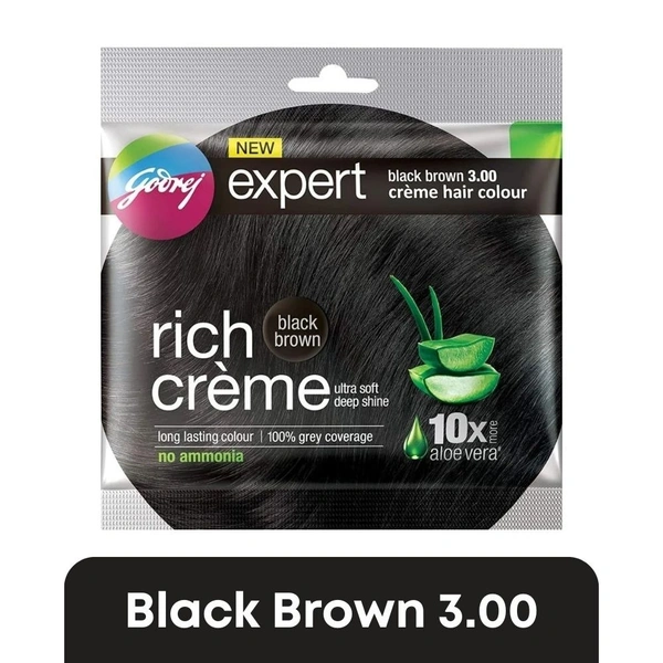 Godrej Expert Rich Creme Hair Colour (Black Brown 3.00)  (20gm + 20ml) 