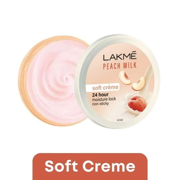 Lakme Soft Creme Mosturiser Peach Milk (Daily Face Creme)  25ml pot