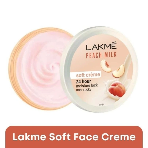 Lakme Soft Creme Mosturiser Peach Milk (Daily Face Creme)  50gm pot