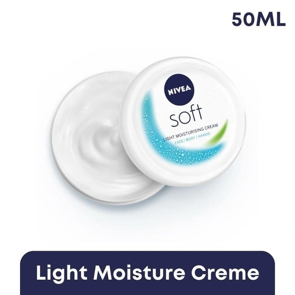 Nivea Soft Light Mosturising Cream (White)  50ml Pot