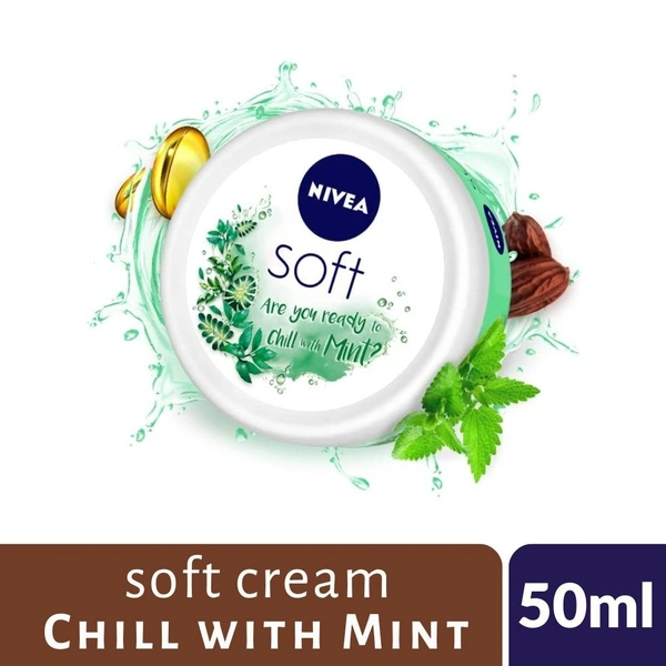 Nivea Soft Chill with Mint Light Moisture Creme (All Season)  50ml pot