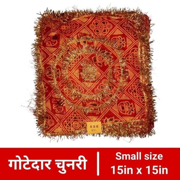 Gotedar Chunari Medium Round No.12 (15x15in)  1pc