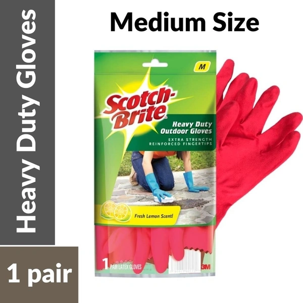 Scotch Brite Heavy Duty Gloves MEDIUM Size  1 Pair