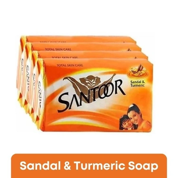 Santoor Sandal and Turmeric Soap  75gm (pack of 4)