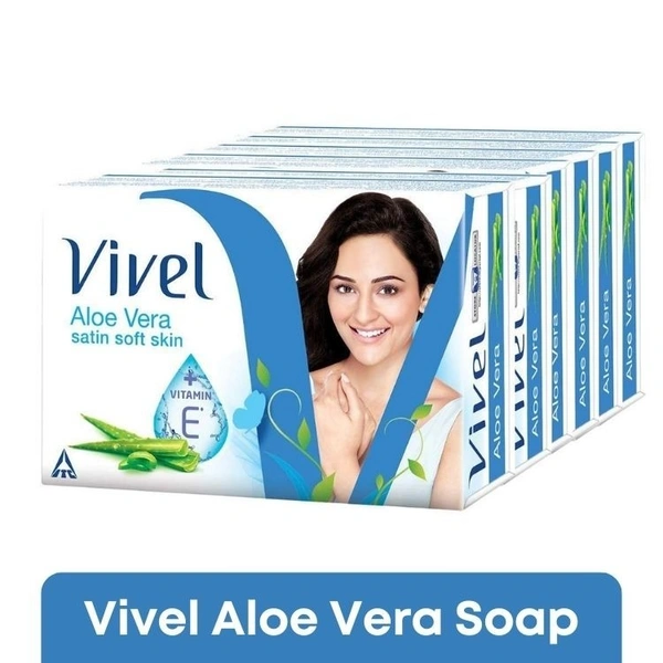 Vivel Aloe Vera Bathing Soap  100gm (Pack of 5)