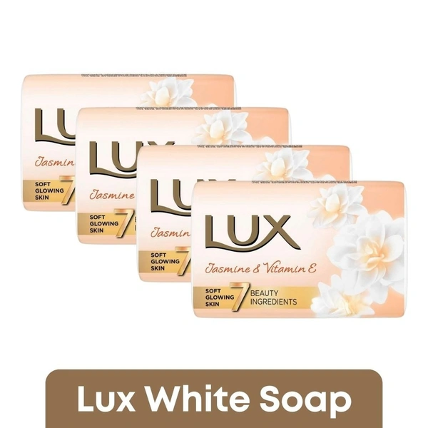 Lux Jasmine & Vitamin E White Bathing Soap  75g (Pack of 4)