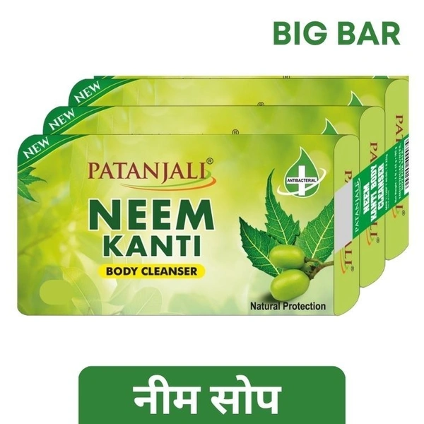 Patanjali Neem Kanti BIG Body Cleanser Soap  150gm (Pack of 3)