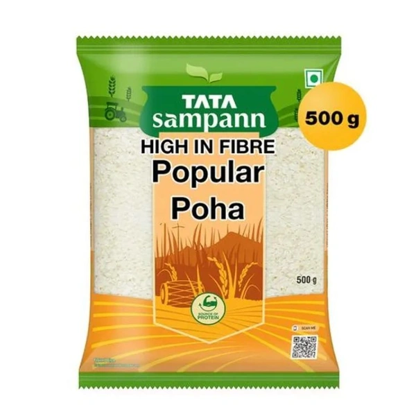 Tata Sampann Popular Poha / Thick Rice Flakes  500gm