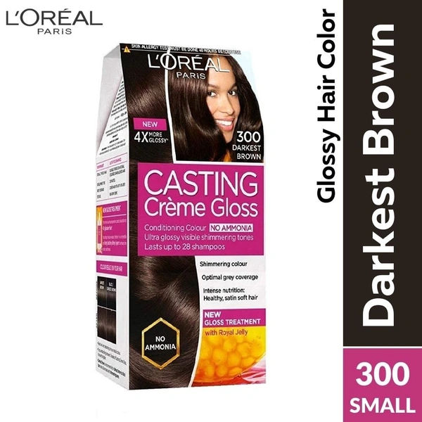 Loreal Casting Darkest Brown (300) Cream Hair Colour (Small)  (21gm+24ml) 