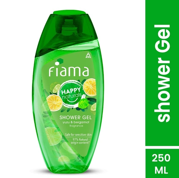 Fiama Happy Naturals Yuzu and Bergamot Shower Gel  250ml Bottle