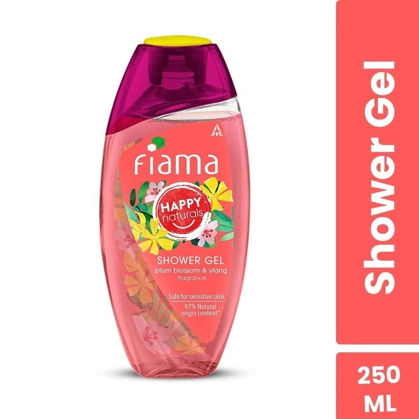 Fiama Happy Naturals Plum Blossom & Ylang Shower Gel  250ml Bottle