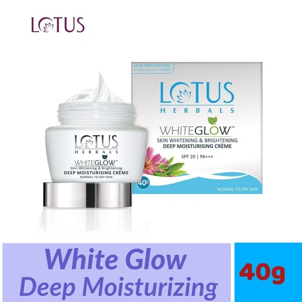 Lotus White Glow Deep Moisturising Cream (SPF20)  40gm Pot