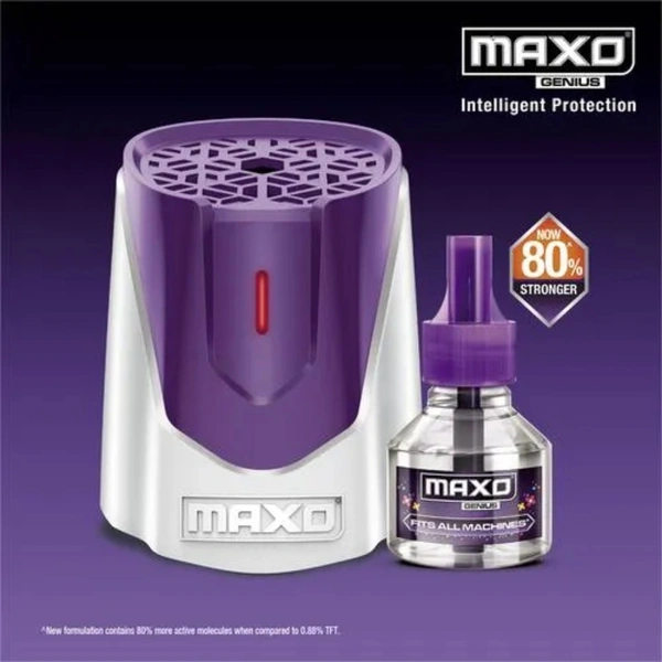 Maxo Genius Mosquito Repellent Automatic Machine + Liquid (Combo)  45ml