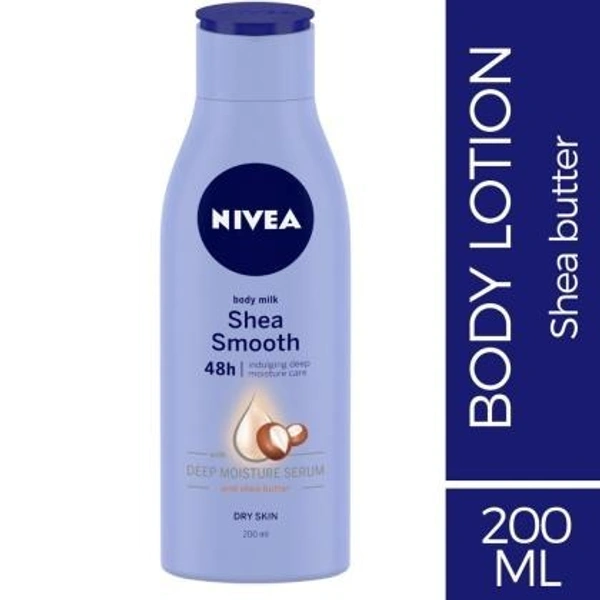 Nivea Shea Smooth Milk Body Lotion (with deep moisture serum)  200ml Bottle