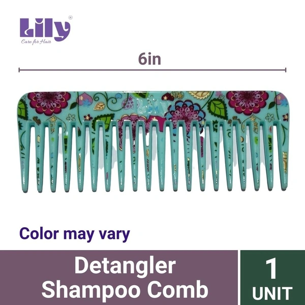 Lily Detangler Shampoo Comb  1pc