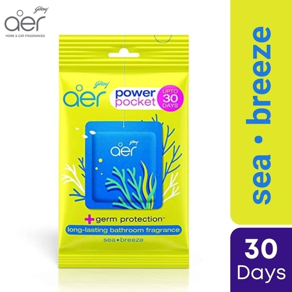 Godrej AER Pocket Bathroom Freshner - SEA Breeze  1Pc