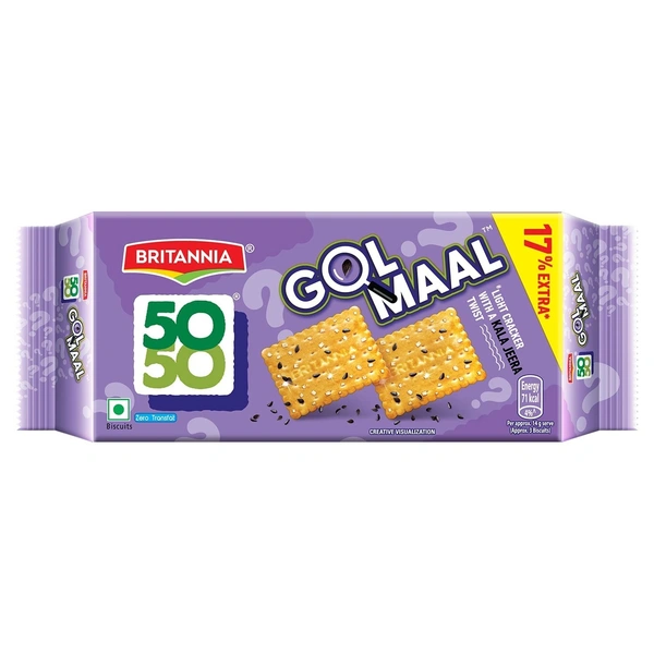 Britannia 50 50 Gol Maal Sweet Salty Biscuits 200gm 