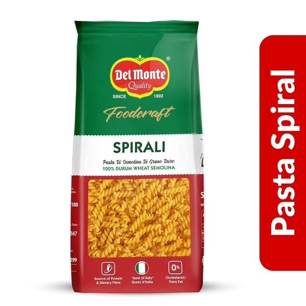 Delmonte Durum Wheat Semolina Spiral Pasta (100% Suji Made)  500gm