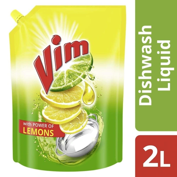 Vim Dishwash Liquid Gel Lemon (Super Saver Pack)  2Lt Refill