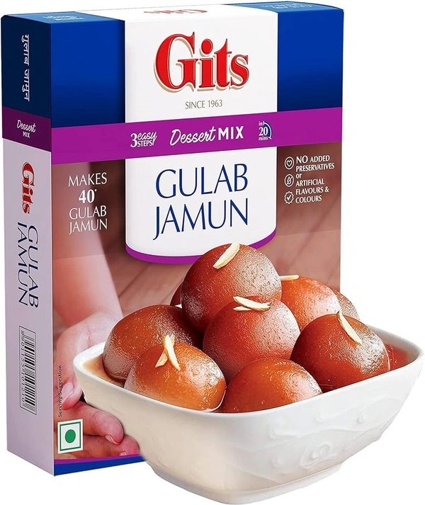 Gits Gulab Jamun Mix Powder (Makes 40 Jamuns) 200gm - 200gm