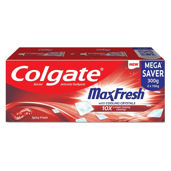 Colgate Maxfresh Red Gel Mega Saver Pack  150gm x 2 pcs