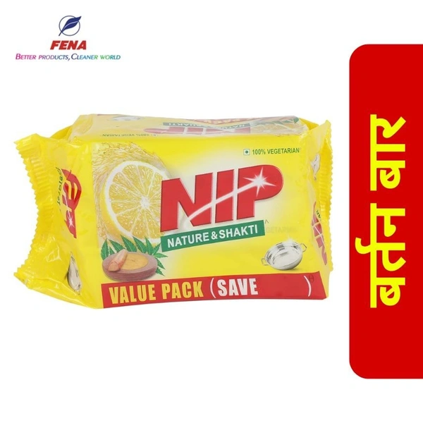 Nip Dishwash Bar / Bartan Bar  105gm x 4pc Pack