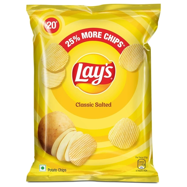 Lays Classic Salted Potato Chips  50gm