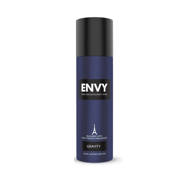 Envy GRAVITY French Deodorant for Men  120ml Spray Bottle