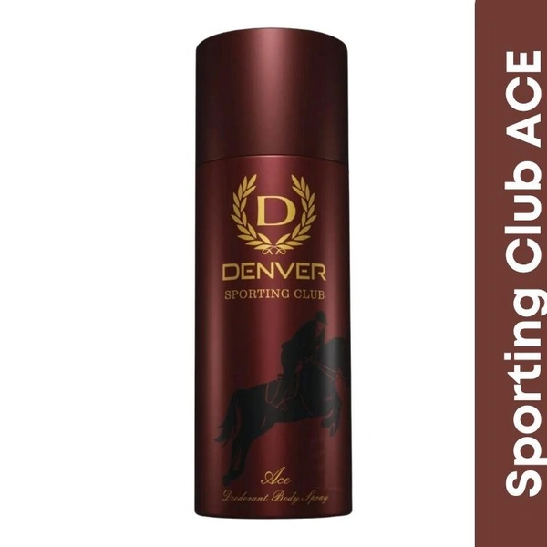Denver Sporting Club ACE Deodorant for Men  165ml Spray Bottle
