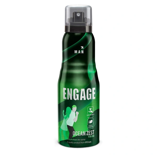 Engage Man OCEAN ZEST Deodorant for Men  150ml Spray Bottle