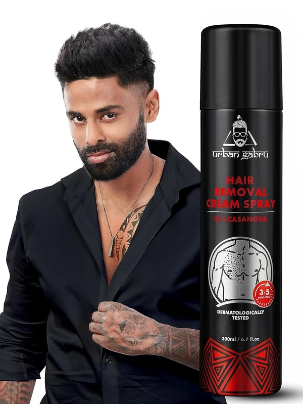 Urban Gabru Hair Removal Cream Spray for Men (BE A CASANOVA)  200ml Spray Can