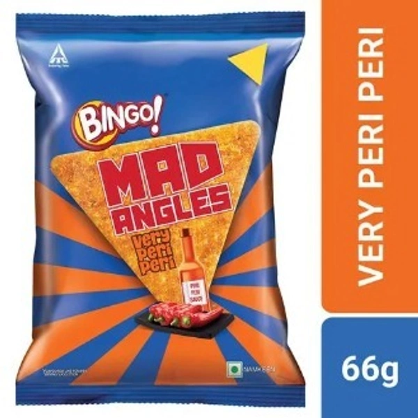 Bingo Mad Angles Very Peri Peri Chips  66gm